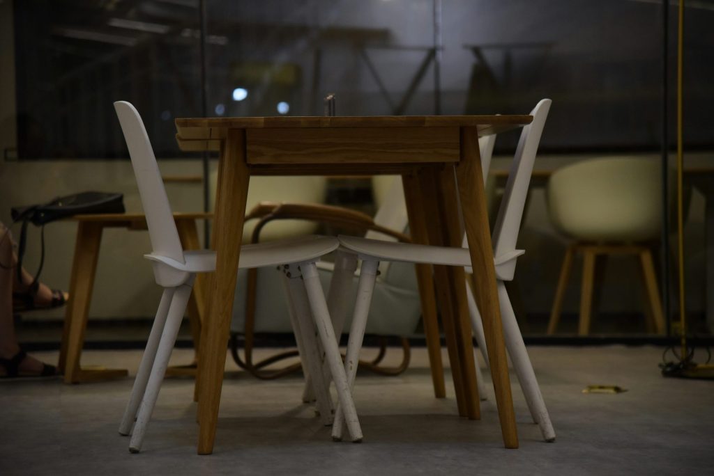 empty dining set